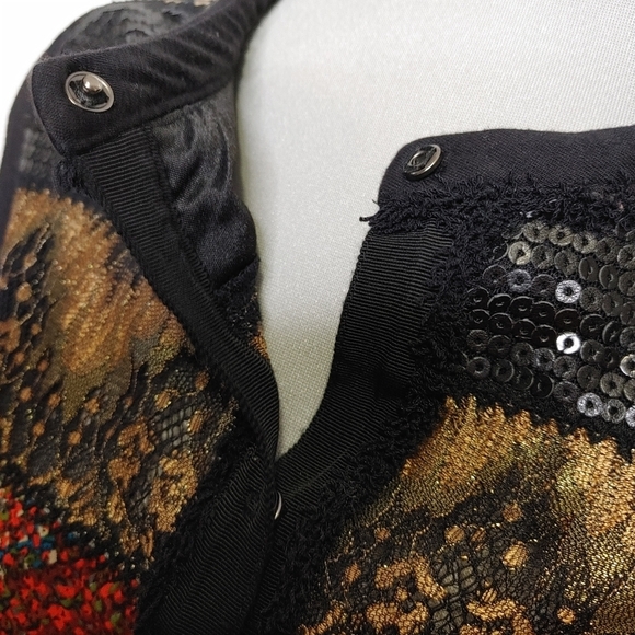 RIANI mixed print sequin cardigan size 6 - Picture 5 of 13